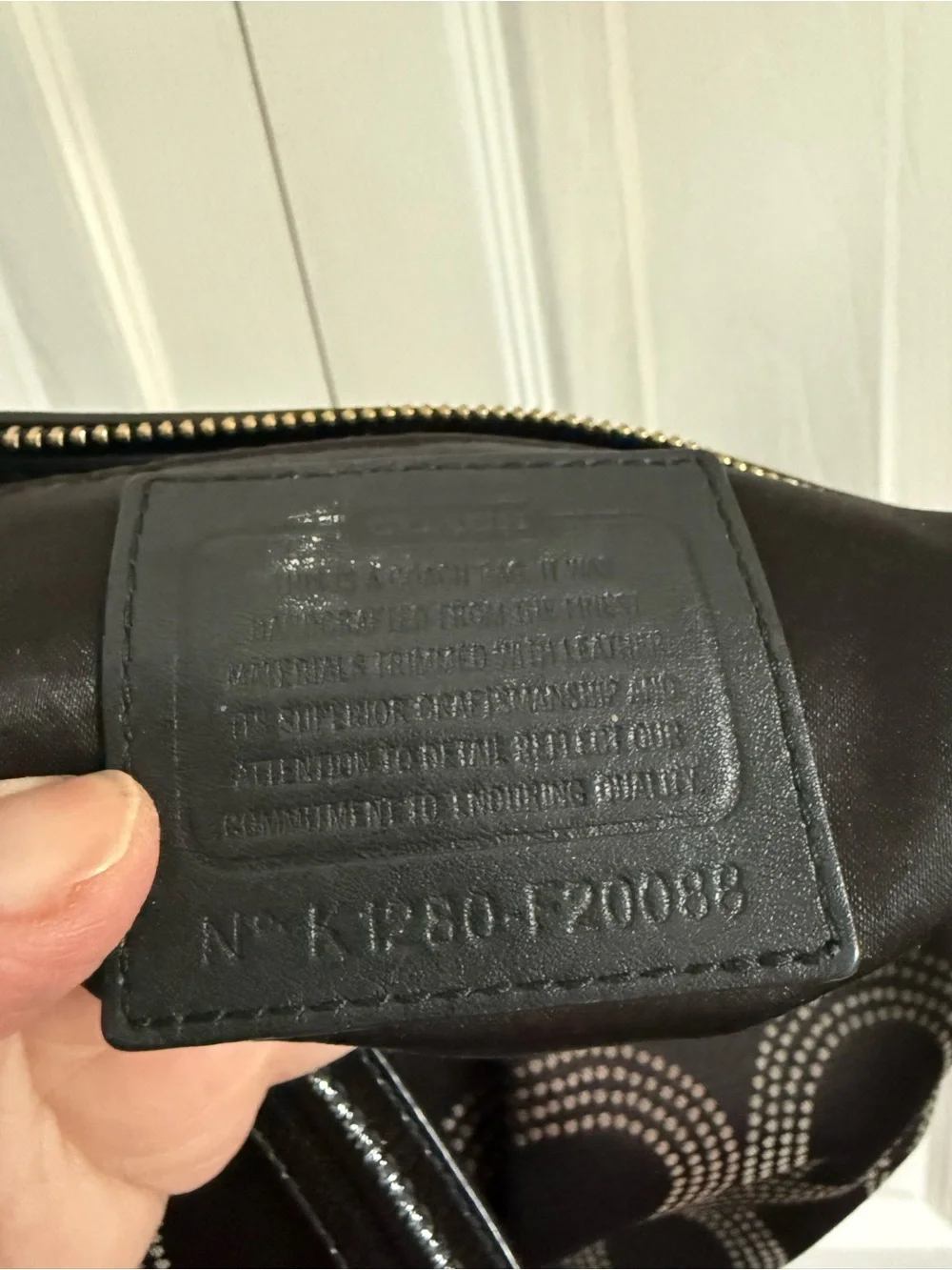 Coach Ashley Dotted Op Art Blk Sig C shoulder or crossbody bag - Picture 8 of 13